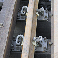 application of e-clip rail fastening system