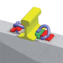 model of e-clip rail fastening system
