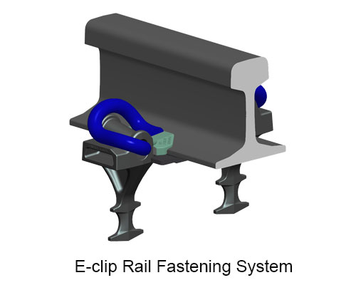 e-clip rail fastening system