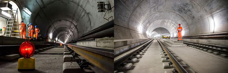 Gotthard Base Tunnel constructions