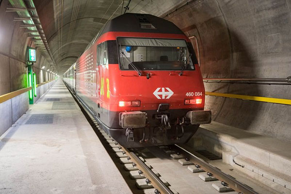 Gotthard Base Tunnel train pass test
