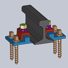 model of rail fastening system