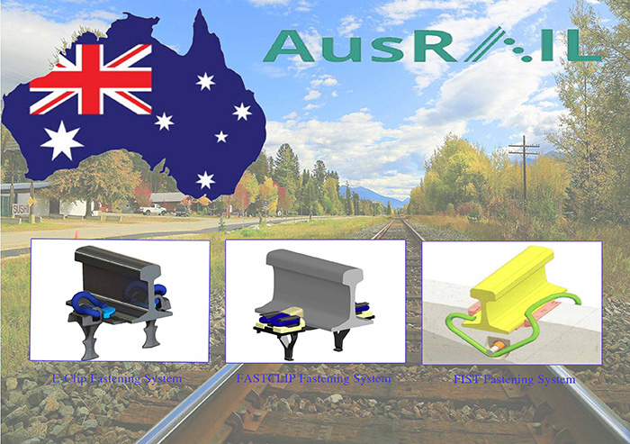 three types of Australia railway fastening systems